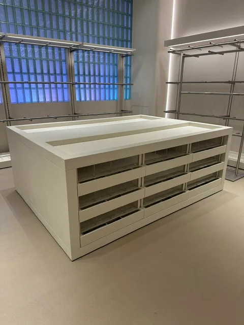 Retail display table with drawers
